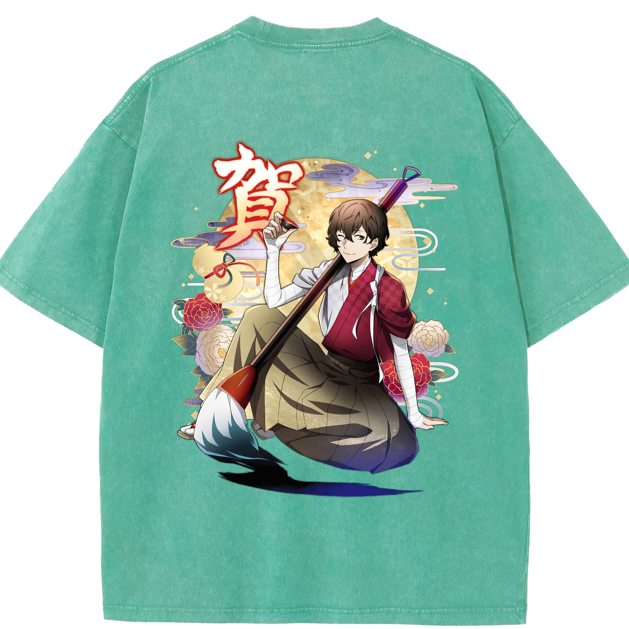 （画像用） 文豪ストレイドッグス Bungo Stray Dogs 綿100% ヴィンテージ風 半袖Tシャツ（背面プリント）